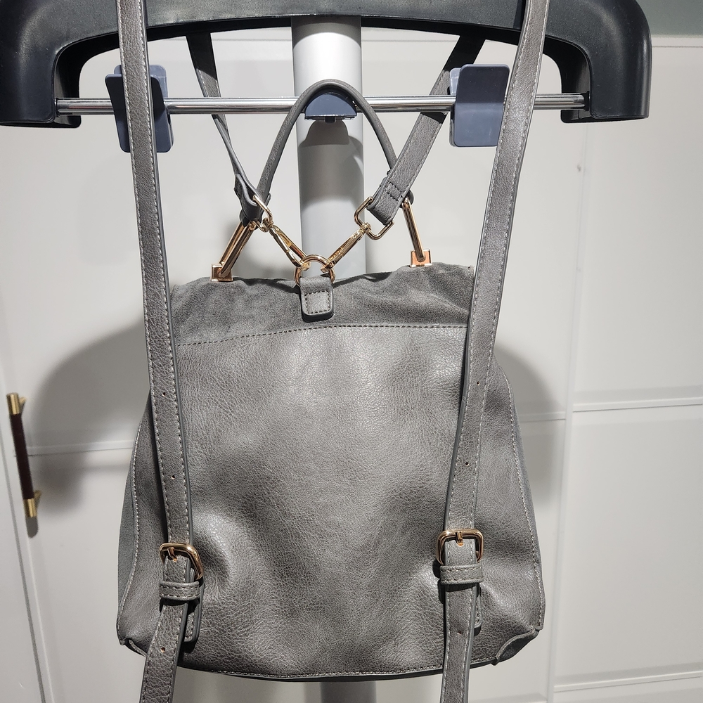 Gray Suede Women's Backpack - image 2